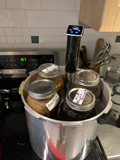 Pictured is a Sous Vide, a modestly popular cooking device, which i use for herbal extractions  